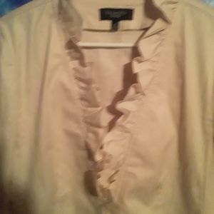 Talbots ruffled dress shirt